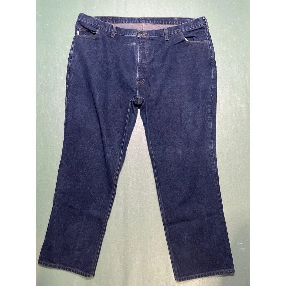 Carhartt Men FR Flame‎ Resistant Jeans 50x32 Dark Wash HRC 2 Denim Work Pants